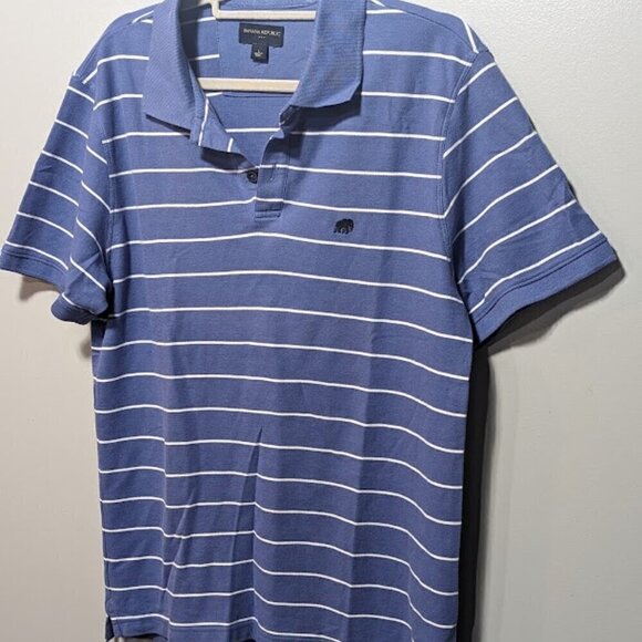 Banana Republic  Men's Striped Polo Size Large - Picture 1 of 6